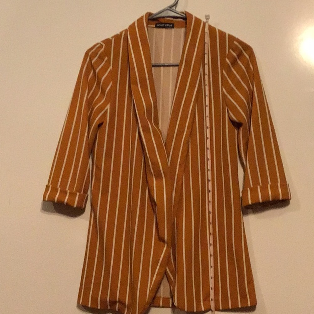 Sm/M Striped Cardigan Mustard